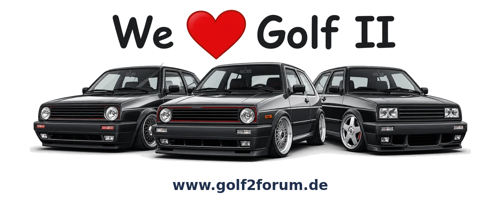 We love Golf II - moderne Golf-2-Community-Grafik